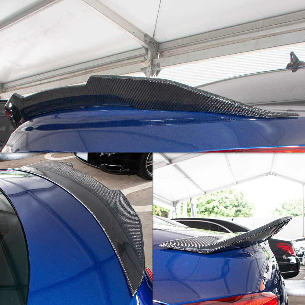 AeroBon Real Carbon Fiber Trunk Spoiler for 2018-2022 Honda Accord 10th Gen (H-Style) - Lightweight & Durable Rear Wing - Perfect for Street Racing & Car Customization