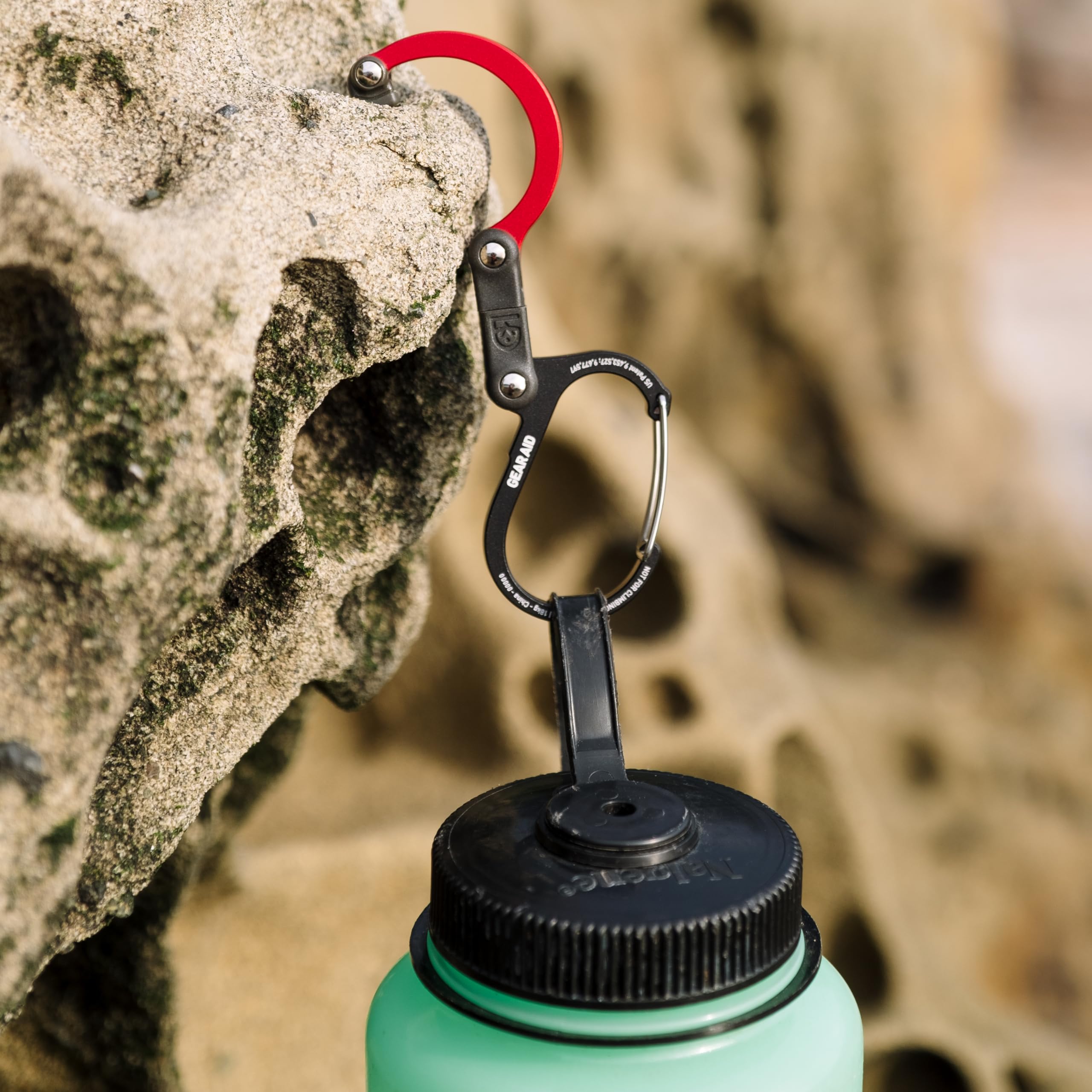 GEAR AID HEROCLIP Mini Carabiner Gear Clip & Hook - Compact Travel Accessory for Backpacks, Bags, and Outdoor Adventures