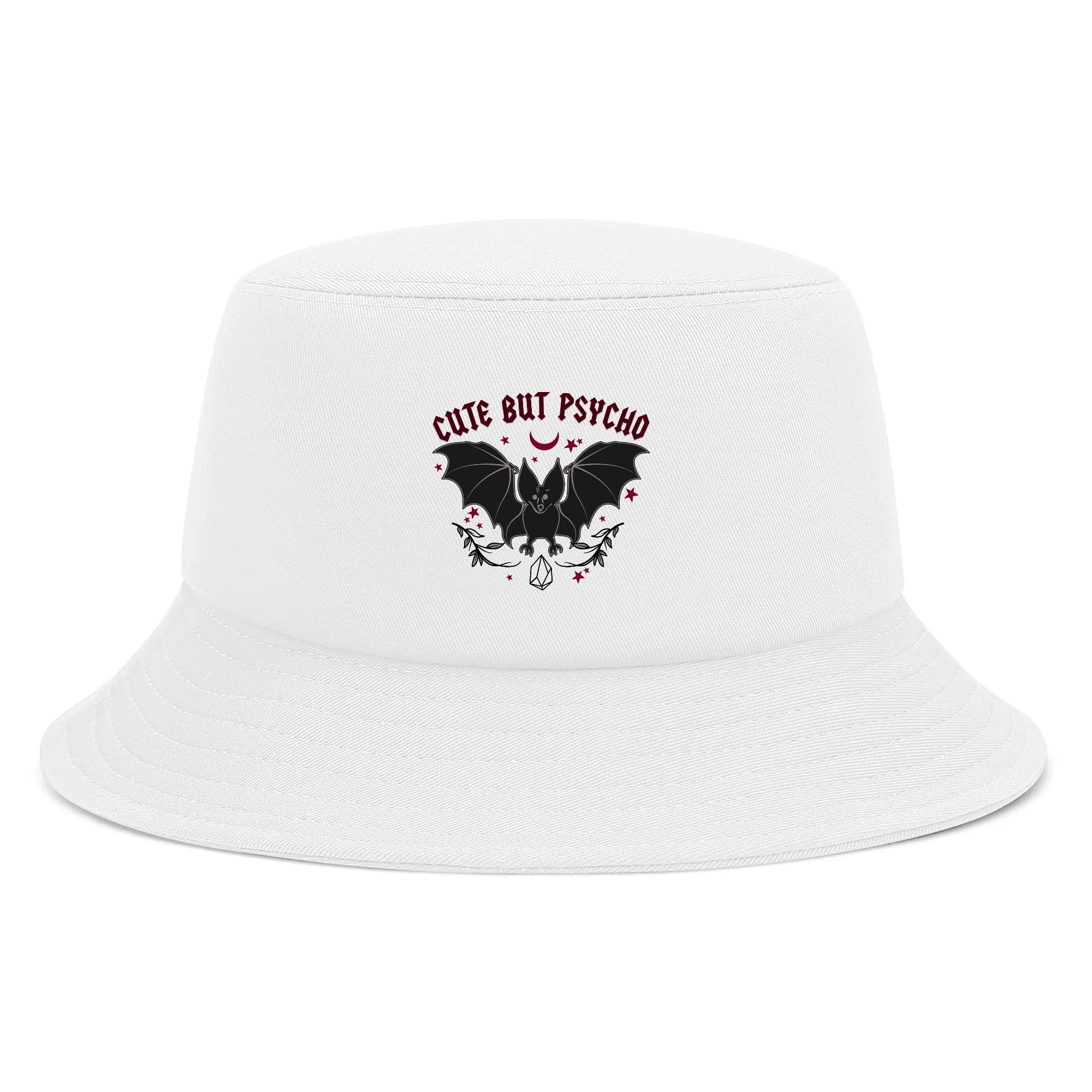 Cute But Psycho Bucket Hat - Trendy Unisex Sun Hat for Women & Men - Perfect for Beach, Music Festivals & Outdoor Adventures