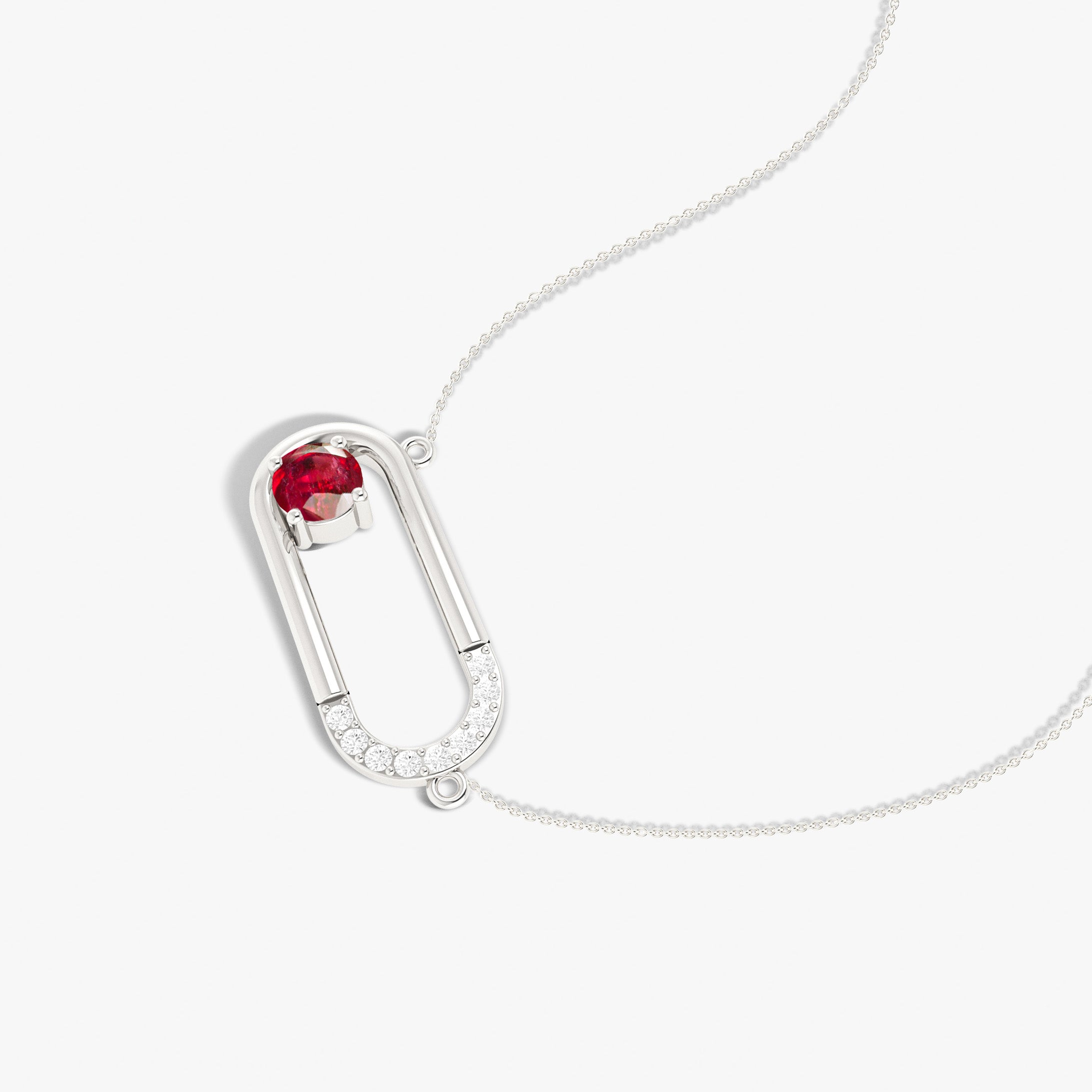 Natural Round Ruby Pendant Necklace for Women - Elegant Jewelry Gift for Birthday, Anniversary & Special Occasions