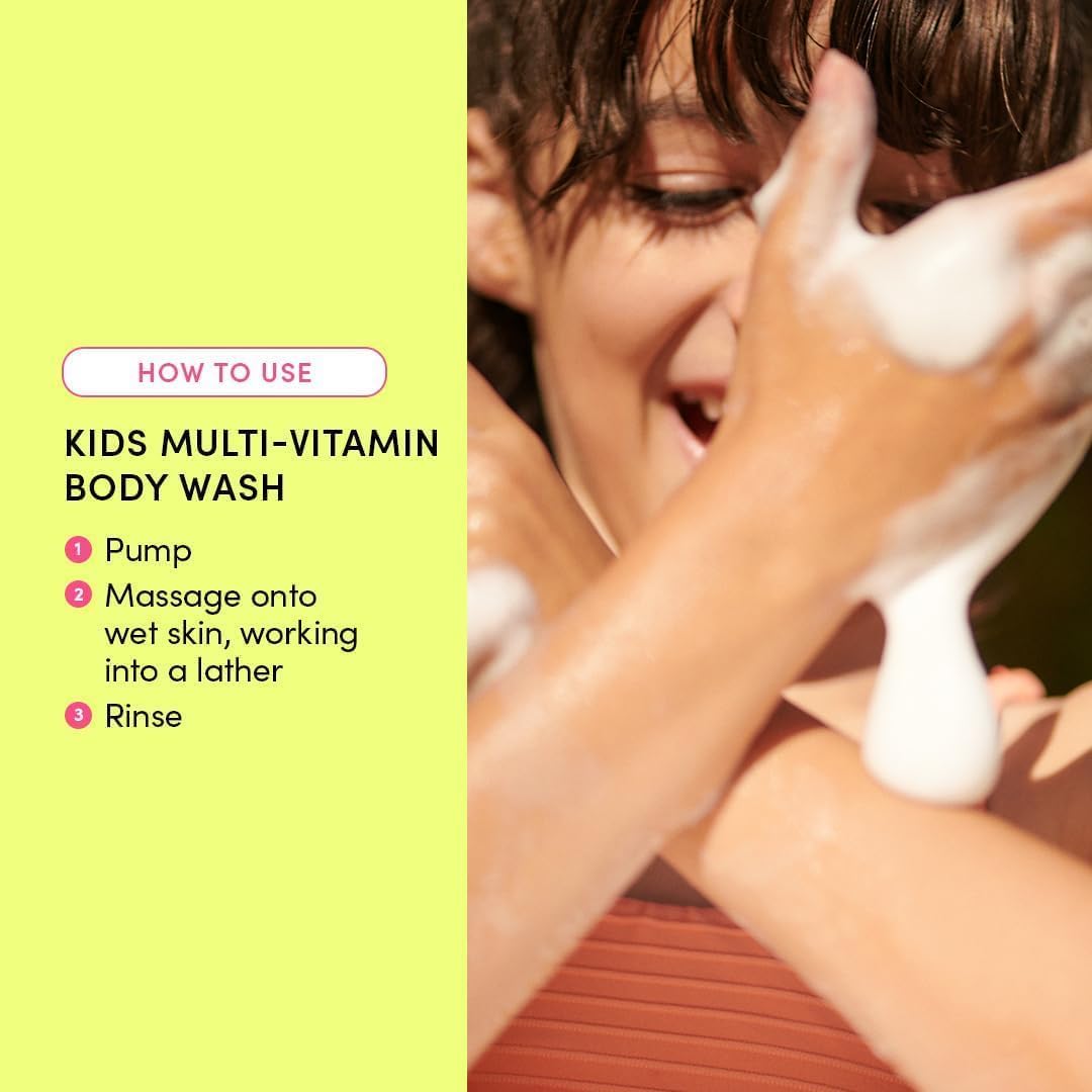 Evereden Kids 2-in-1 Shampoo & Conditioner + Body Wash Set | Gentle, Non-Toxic Baby Care | Cool Peach Scent | Perfect for Daily Bath Time & Sensitive Skin