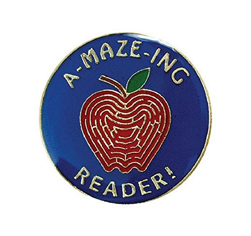 50 Pack A-Maze-ing Reader Enamel Lapel Pins - Perfect for Book Lovers, Teachers & Librarians - Great for Book Clubs, Gifts & Literary Events