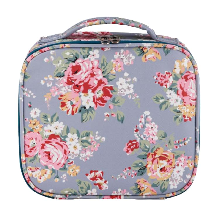 Sunaina PU Professional Makeup Organizer Bag - Waterproof Cosmetic Storage Case with Adjustable Dividers for Brushes, Eyeshadow & Beauty Tools | Travel Vanity Bag for Women | Perfect for Home, Salon & Vacation Use