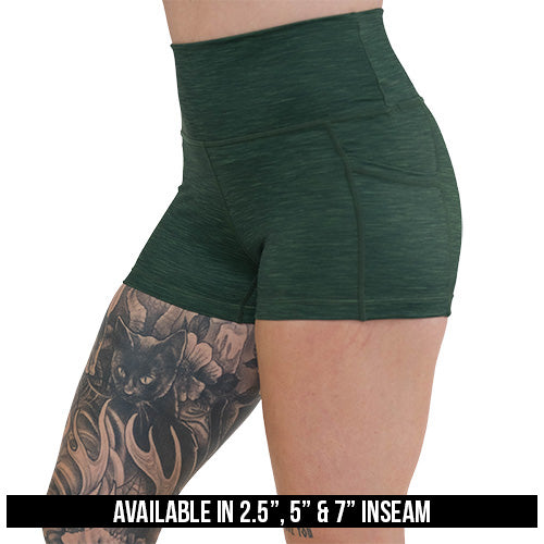 Men's Casual Heather Green Shorts - Comfortable & Stylish Summer Wear for Outdoor Activities, Gym, and Beach
