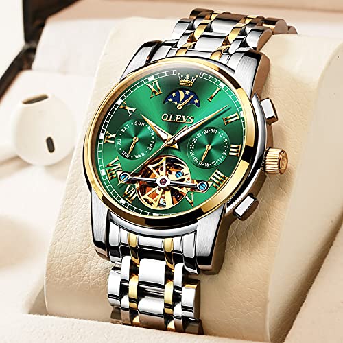 6617 two tone strap & green dial