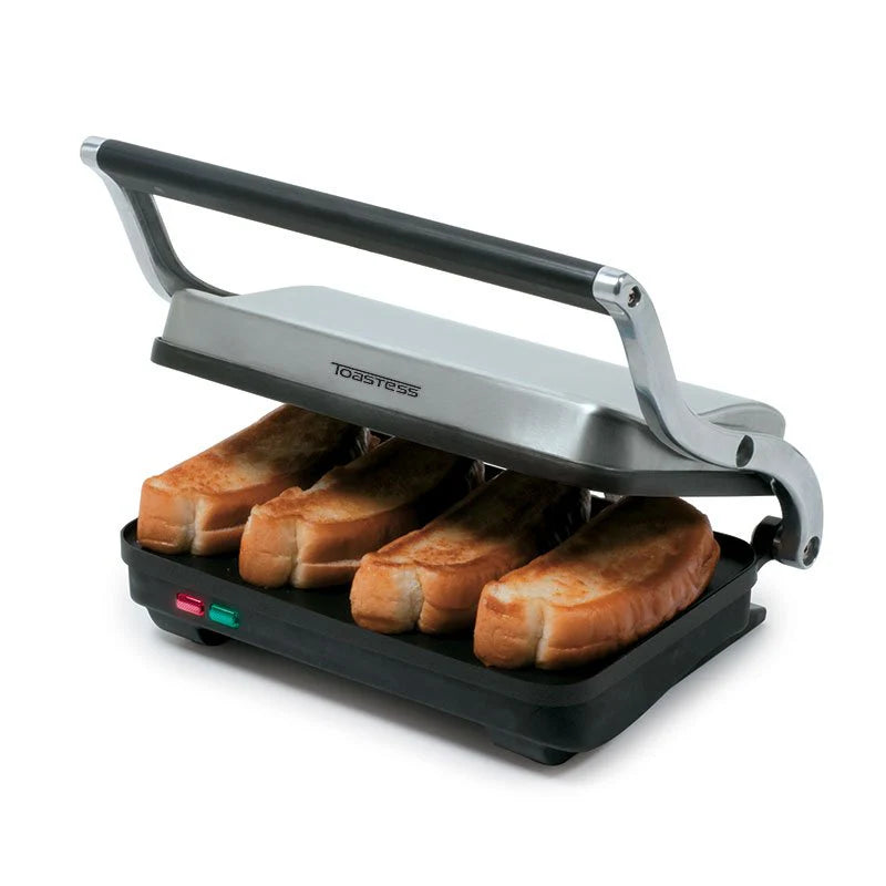 Salton TSG710 Stainless Steel Electric Sandwich Maker with Floating Hinge Lid - Perfect for Quick Breakfasts, Lunches & Snacks at Home or Office