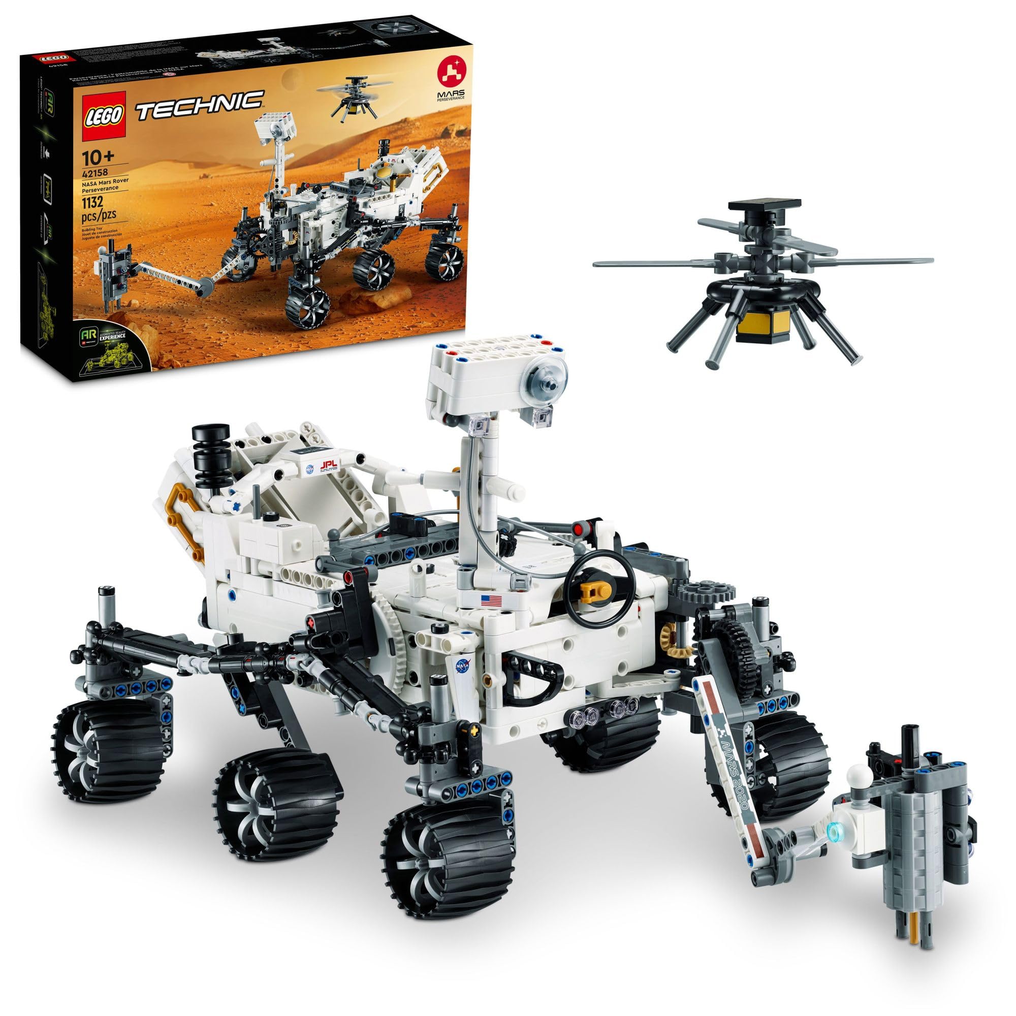 LEGO Technic NASA Mars Rover Perseverance Building Kit with Ingenuity Helicopter - STEM Educational Toy for Kids Ages 10+ | Perfect for Science Projects, Engineering Gifts & Space Exploration Enthusiasts
