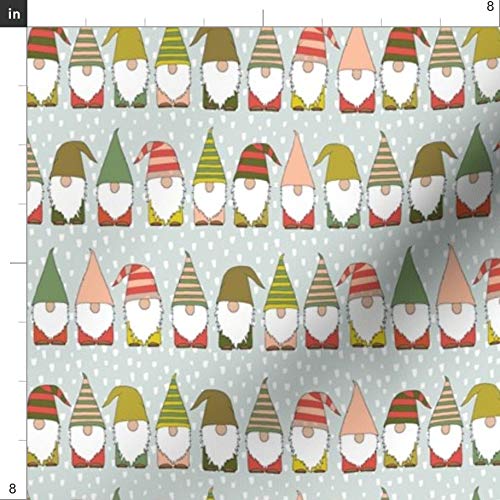 Christmas Gnomes Printed Minky Fabric Fat Quarter - Soft Plush Fabric for Sewing Baby Blankets, Quilt Backing & DIY Crafts - Perfect for Holiday Decor & Gift Making
