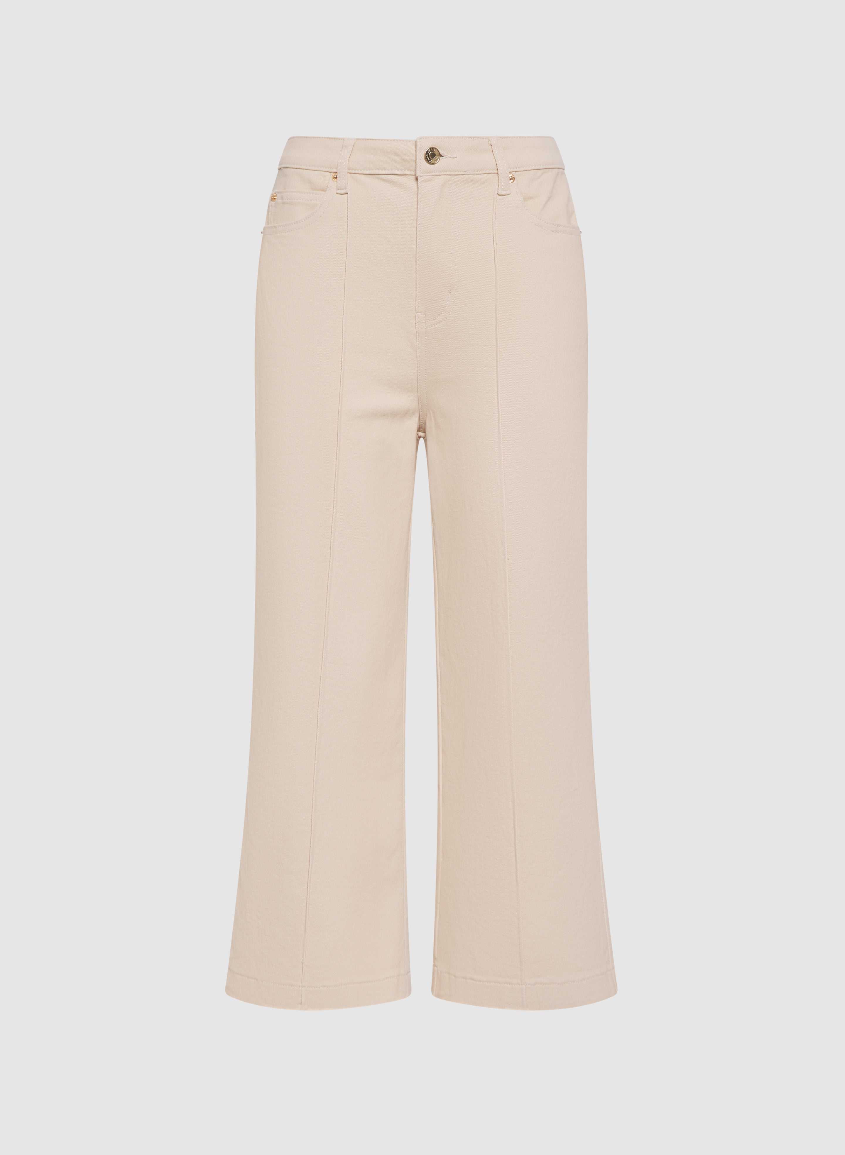 Cropped Flare Leg Jeans for Women - High Waisted Stretch Denim Pants - Trendy Vintage Style for Casual Outfits & Streetwear Fashion
