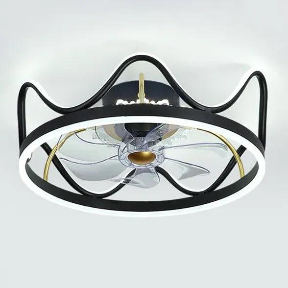 Wave Invisible Bedroom Ceiling Fan With Light - Ultra Quiet, Energy Efficient, Remote Control - Perfect for Bedrooms, Living Rooms, and Home Offices
