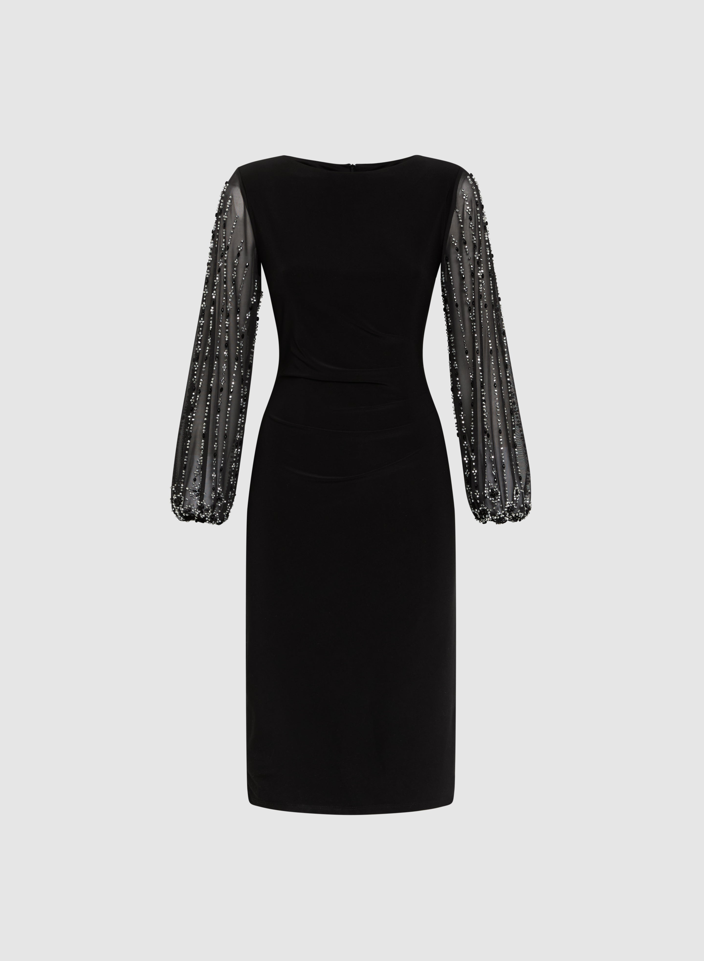 Elegant Beaded Sleeve Dress for Women - Boho Chic Party & Evening Gown - Perfect for Weddings, Cocktail Parties & Special Occasions