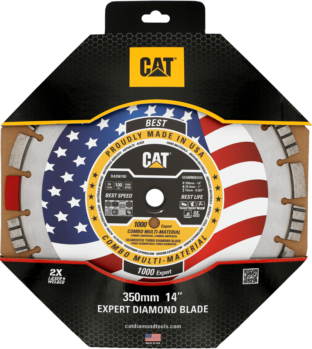 Premium Caterpillar Diamond Blade 1000 Expert - Multi-Material Cutting Disc for Concrete, Tile & Stone - Free Shipping USA - Perfect for Construction & DIY Projects