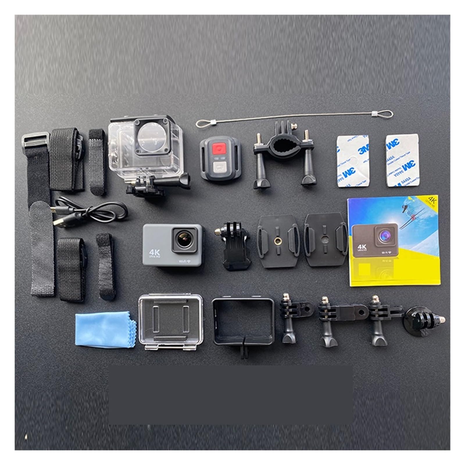 MZZYG 4K WiFi Action Camera with Remote Control, Electronic Image Stabilization (EIS), Waterproof for Diving, Hiking, Cycling & Outdoor Sports - Perfect for Vlogging, Travel Adventures & Extreme Sports (Memory Card Not Included)