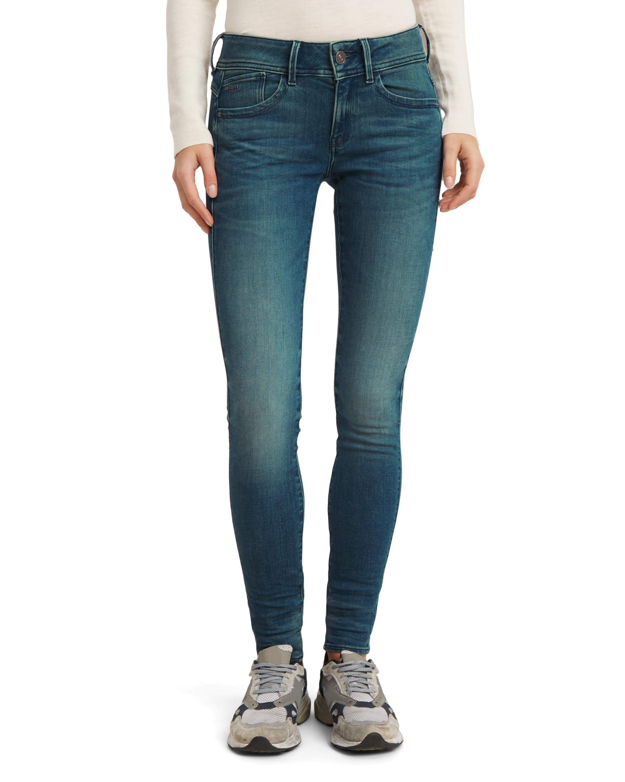 G-STAR Women's Lynn Mid Rise Skinny Fit Jeans - Stretch Denim Pants for Everyday Comfort | Perfect for Work, Casual Outings & Date Nights