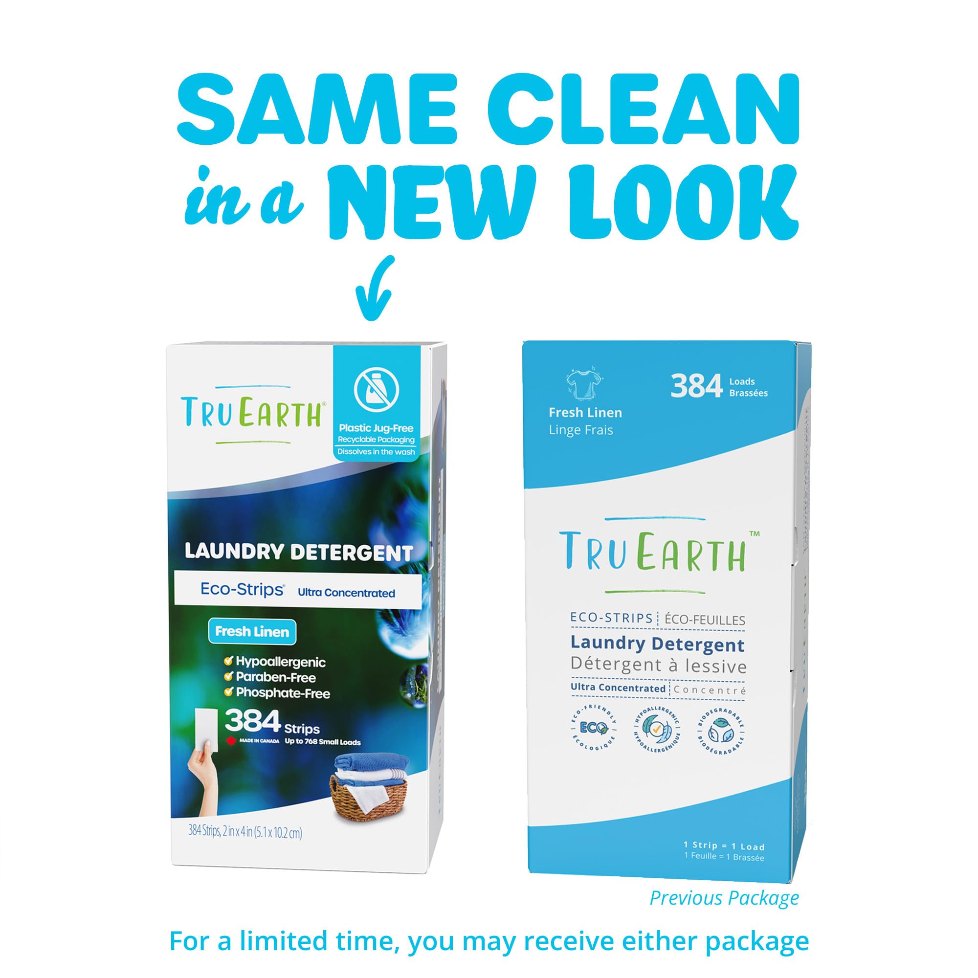 Tru Earth Eco-Friendly Laundry Detergent Sheets - 384 Sheets (Up to 768 Loads) | Paraben-Free, Liquidless, Biodegradable | Fresh Linen Scent | Perfect for Travel, Camping & Small Spaces