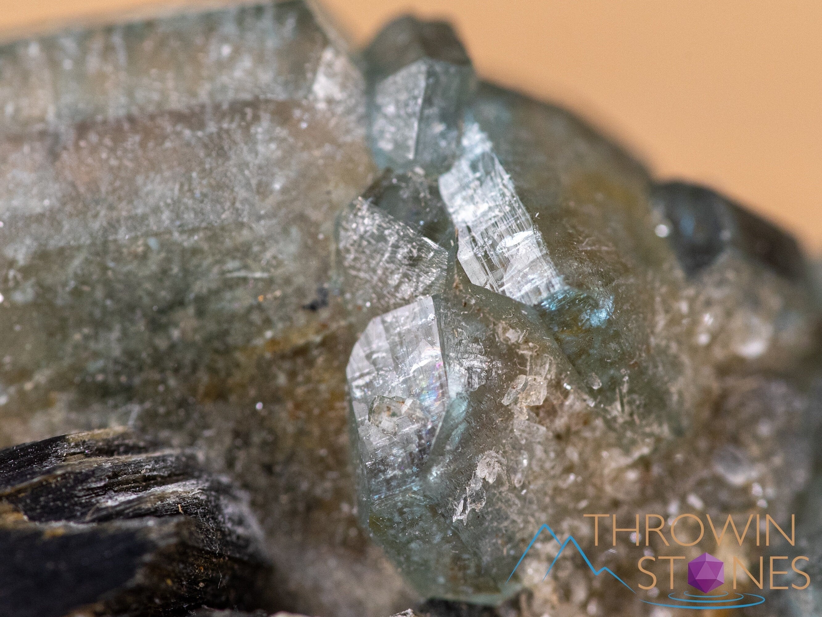 Natural APATITE with MICA Raw Crystal Cluster – Healing Stone, Housewarming Gift, Home & Office Decor, Raw Crystals Collection (40659) for Meditation, Feng Shui & Spiritual Healing