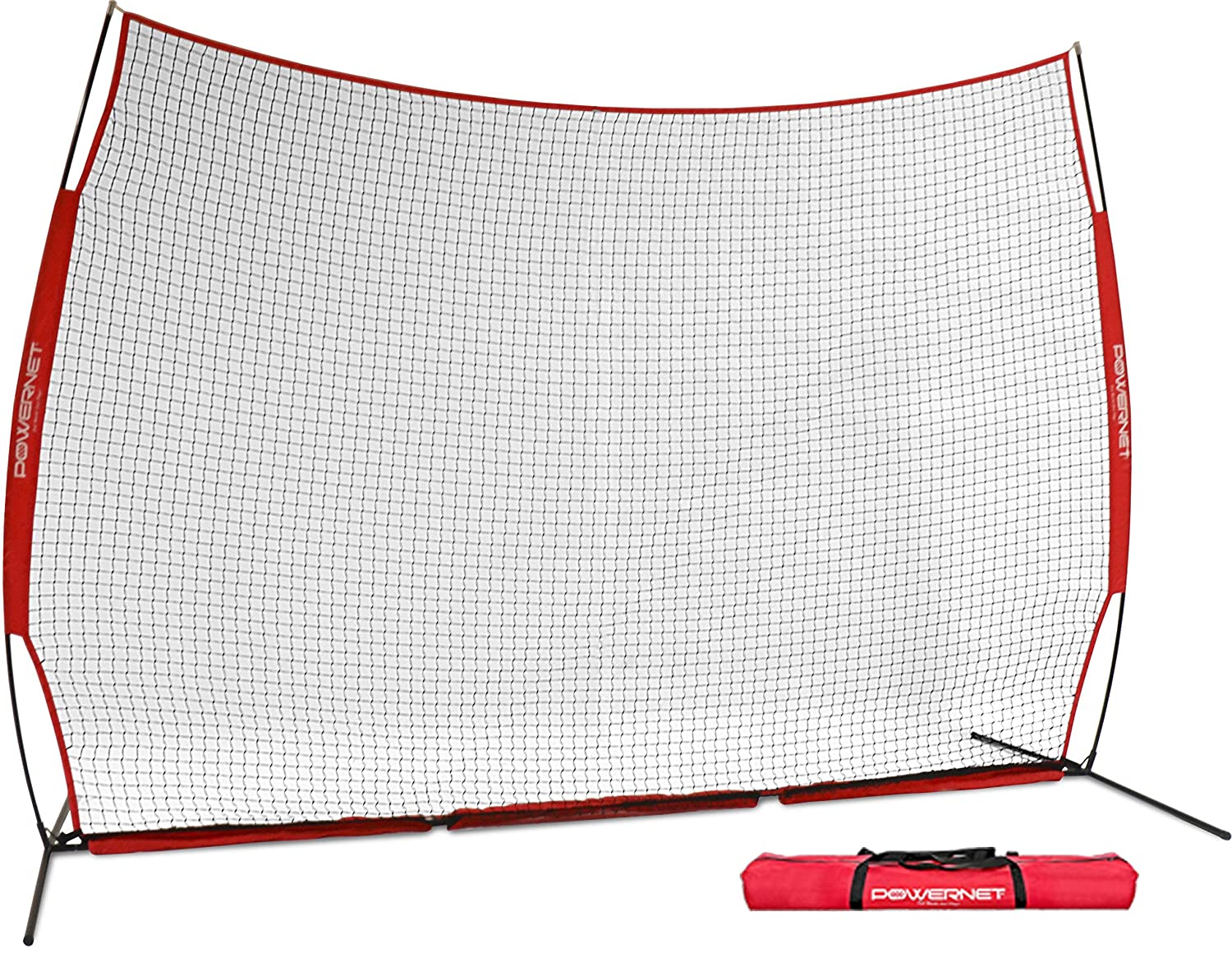 PowerNet 12 ft x 9 ft Sports Barrier Net - Heavy Duty Practice & Safety Netting for Baseball, Soccer, Golf - Perfect for Backyard, Training & Field Protection