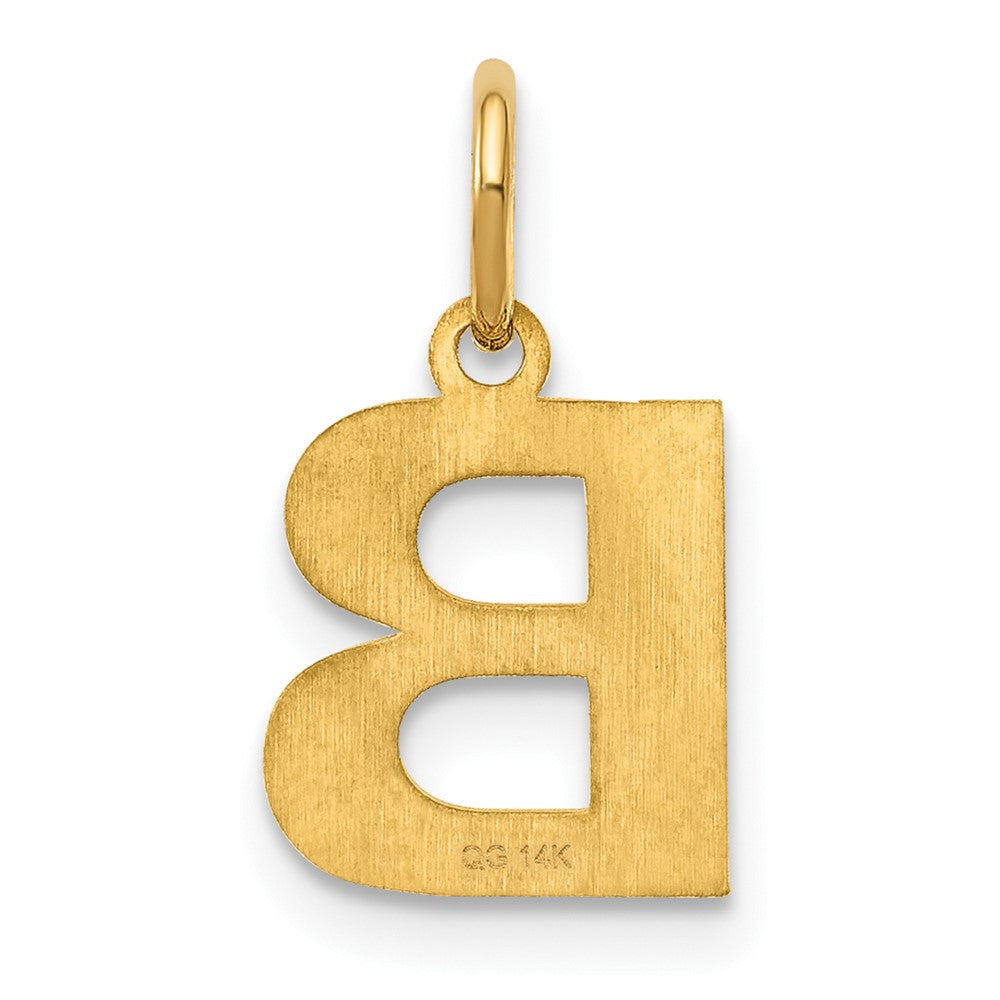 14K Gold Block Letter B Pendant Necklace for Women - Elegant Initial Jewelry Gift for Birthday, Anniversary & Everyday Wear