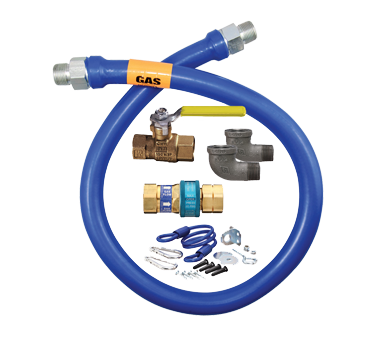 Dormont 48-Inch Stainless Steel Gas Hose Connector Kit for Stoves, Grills & Appliances - Corrosion Resistant & Durable Gas Line Fitting