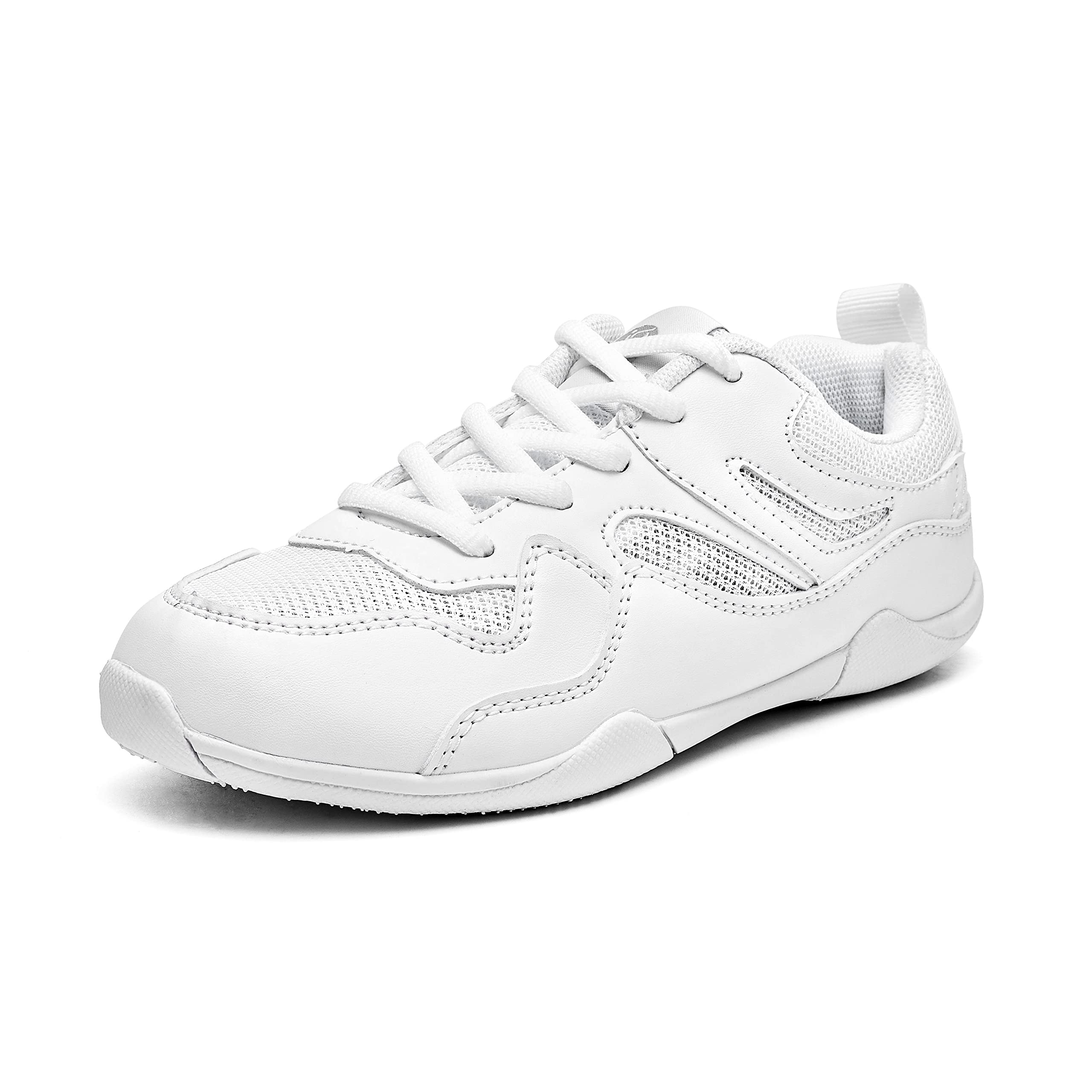 Women's White Breathable Cheerleading Shoes - Lightweight Athletic Sneakers for Tennis, Walking & Cheer Practice | Perfect for Gym, Dance & Sports Training