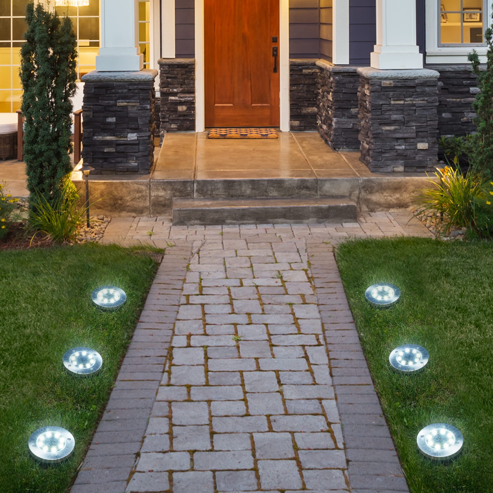 SOLPEX 24 Pack Solar Lights Outdoor Waterproof - LED Garden Landscape Lighting for Yard, Deck, Lawn, Patio, Pathway & Walkway | Perfect for Backyard, Driveway & Outdoor Decor (White)