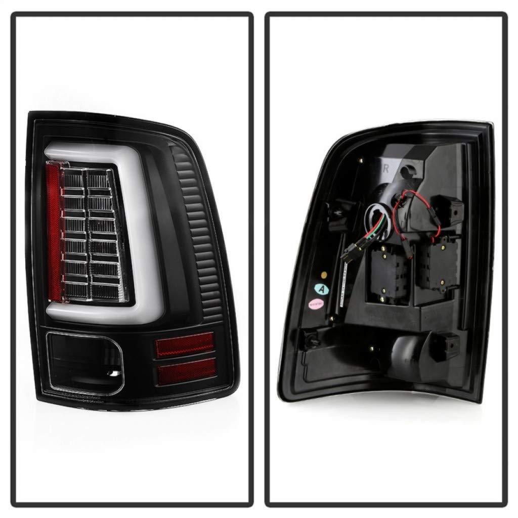 Spyder LED Tail Lights for Dodge Ram 1500/2500/3500 (2009-2010) - All Black Pair 5085917 | Enhanced Visibility & Style for Night Driving & Off-Road Adventures