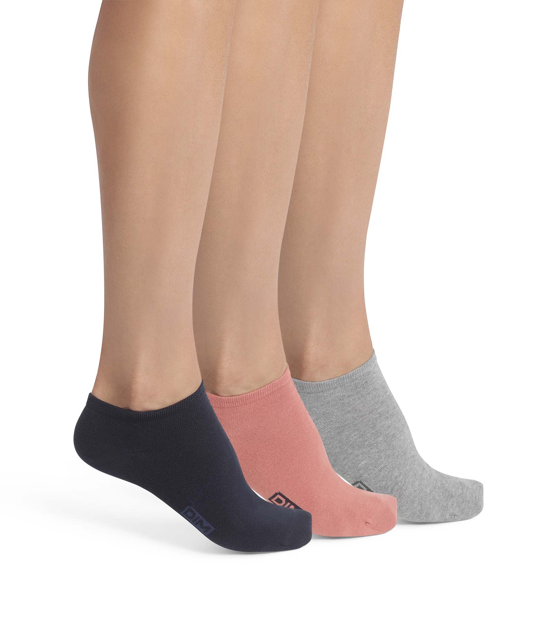 3 Pack Men's Cotton Socks Navy & Rose - Soft Breathable Casual Crew Socks for Everyday Wear, Gym, Work & Outdoor Activities