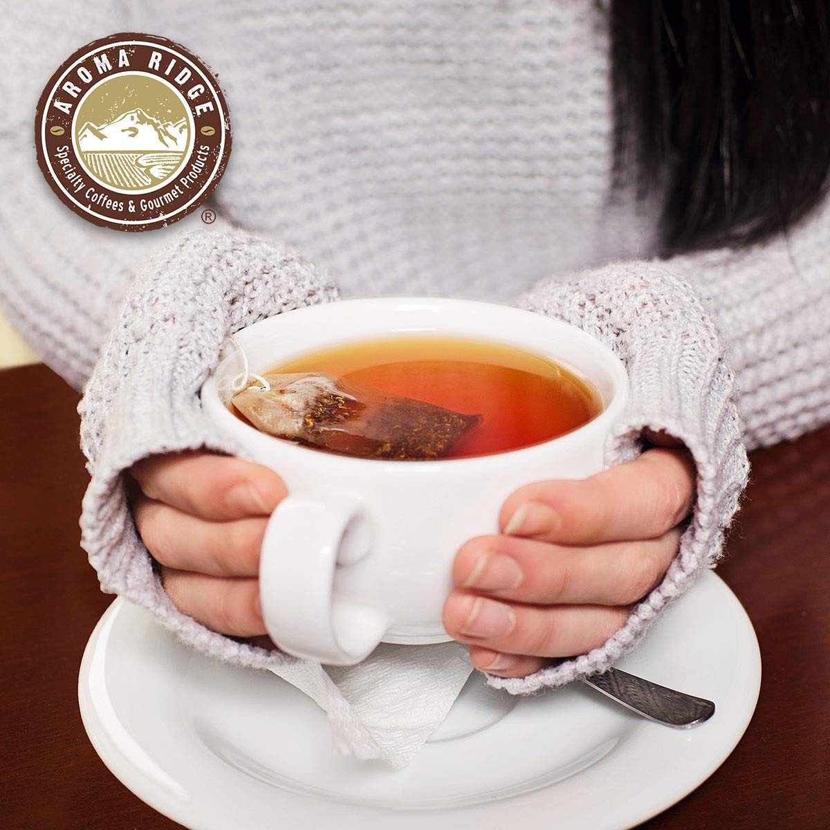 Organic Ashbys Apricot Decaf Tea Bags - 25 Count | Caffeine-Free Herbal Tea for Relaxation & Evening Sipping | Perfect for Stress Relief & Bedtime Routine