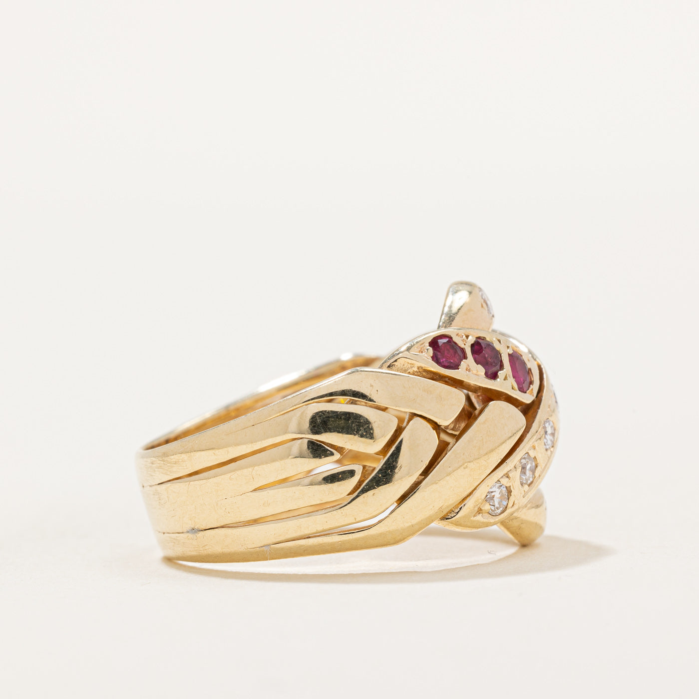 Multi Gemstone Puzzle Ring for Women | 0.59ctw Genuine Gemstones | Size 7.5 | Elegant Jewelry Gift for Anniversary, Birthday & Special Occasions