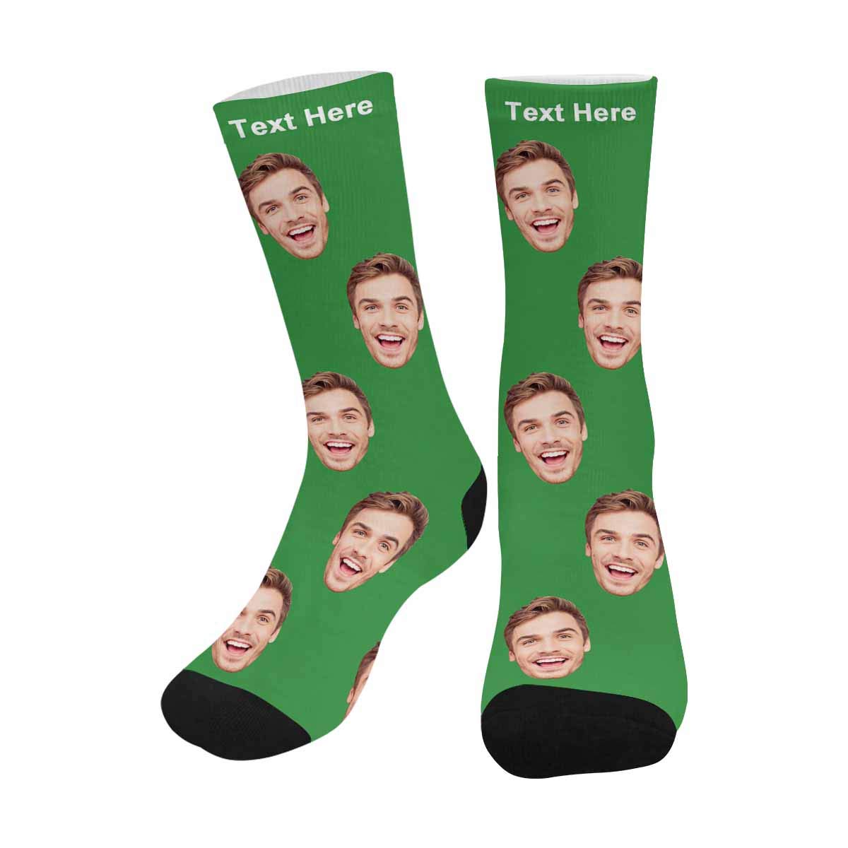 Custom Photo Socks - Personalized Face & Text Socks | Unique Gift for Birthdays, Anniversaries & Couples | Add Your Photo & Name to Create Memorable Keepsakes