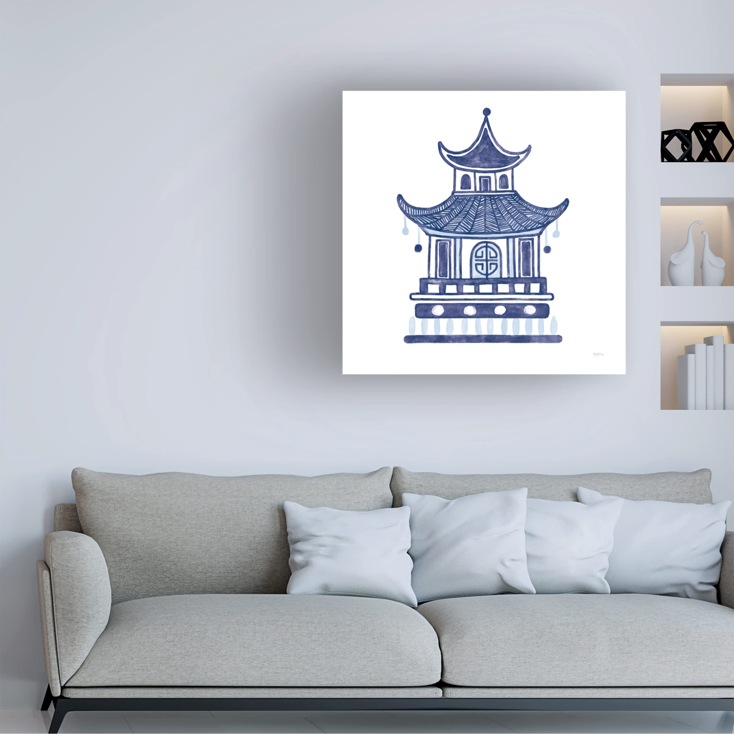 Trademark Fine Art 'Everyday Chinoiserie II' Canvas Wall Art by Mary Urban - Elegant Asian-Inspired Home Decor for Living Room, Bedroom & Office