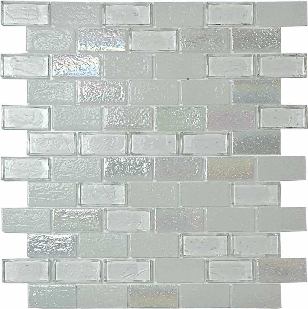 Iridescent Recycled Glass Tile Foam 1
