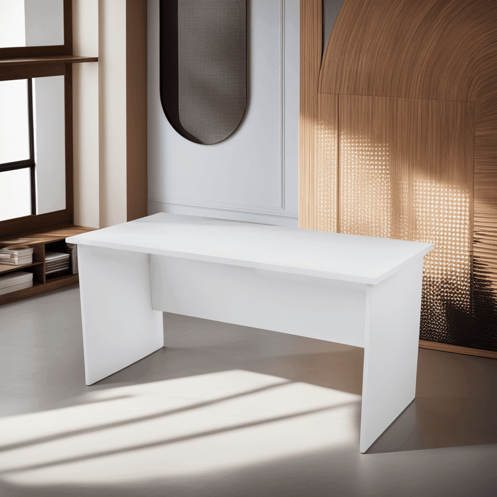 Guinevere Study Table 120cm - Modern Writing Desk for Home Office, Dorm Room & Small Spaces - Sturdy Wooden Computer Desk with Ample Workspace