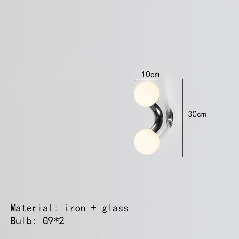 Chrome Metal Glass Globe LED Light - Modern Glass Ball Pendant Light for Living Room, Bedroom, and Dining Room Decor