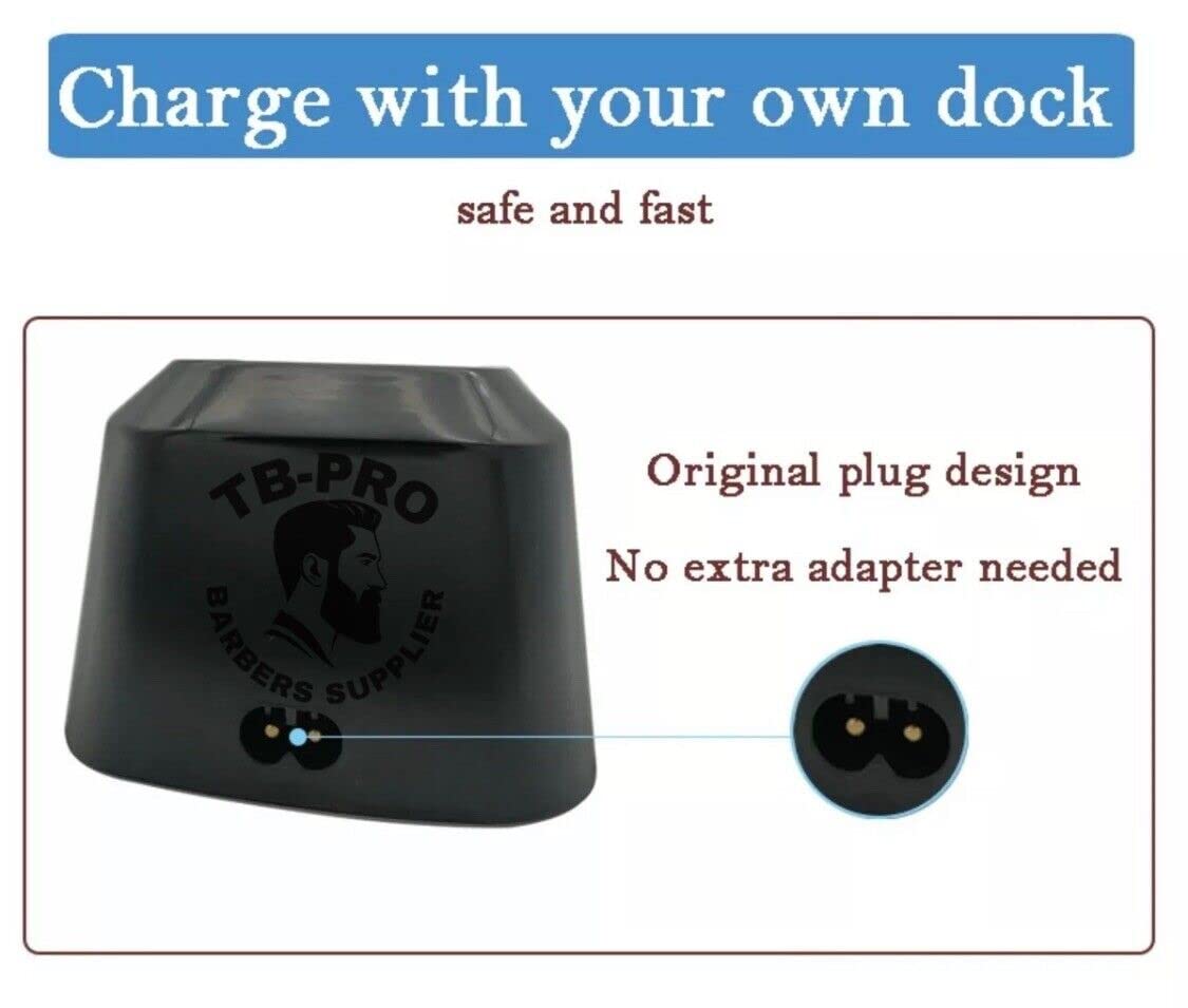 TB-PRO Hair Clipper Charging Stand | Replacement Charging Dock Station for WAHL Cordless Clippers | Fast Charging Base Accessory | Perfect for Home Barber Shops & Travel Grooming Kits