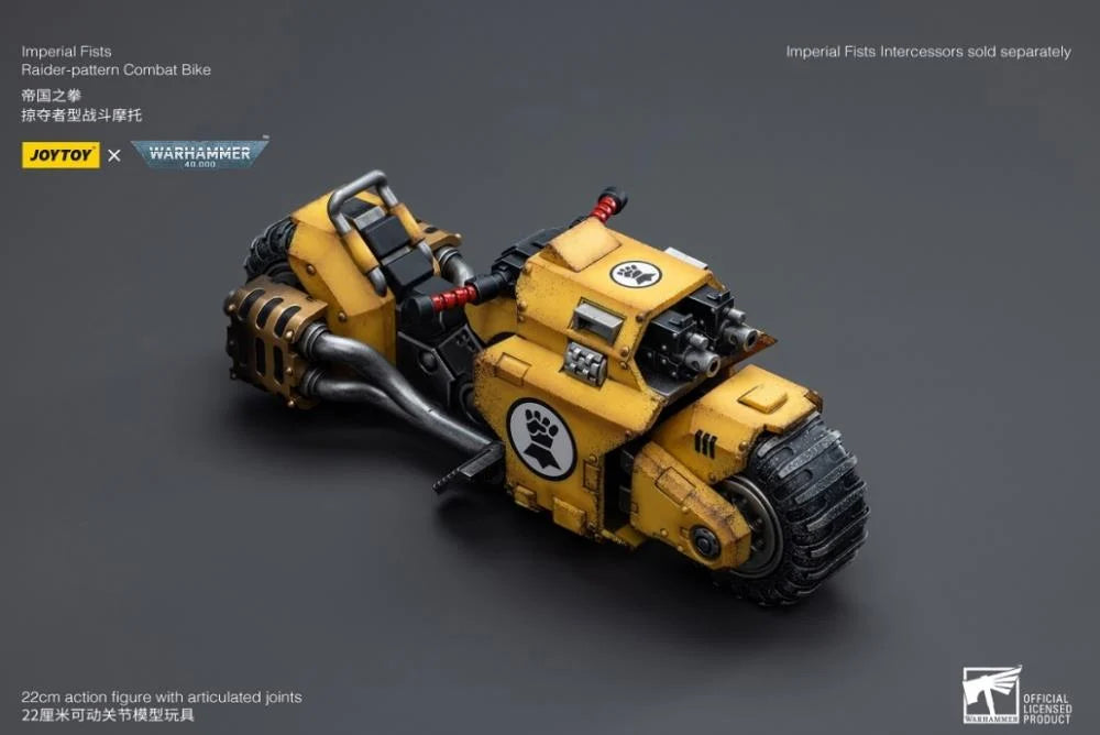 JOYTOY Warhammer 40k Imperial Fists Raider Pattern Combat Bike - 6 Inch Action Figure with Collectible Details - Perfect for Tabletop Gaming, Display & Warhammer 40k Fans