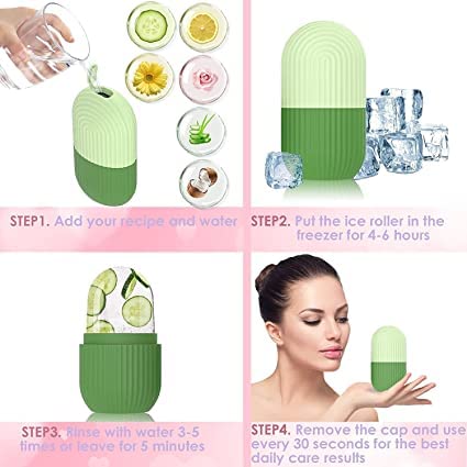 K KUDOS ENTERPRISE Ice Roller for Face - Cooling Face Massager to Enhance Skin Glow, Reduce Puffiness & Tighten Pores | Perfect for Morning Routine, Post-Workout Recovery & Skincare Regimen