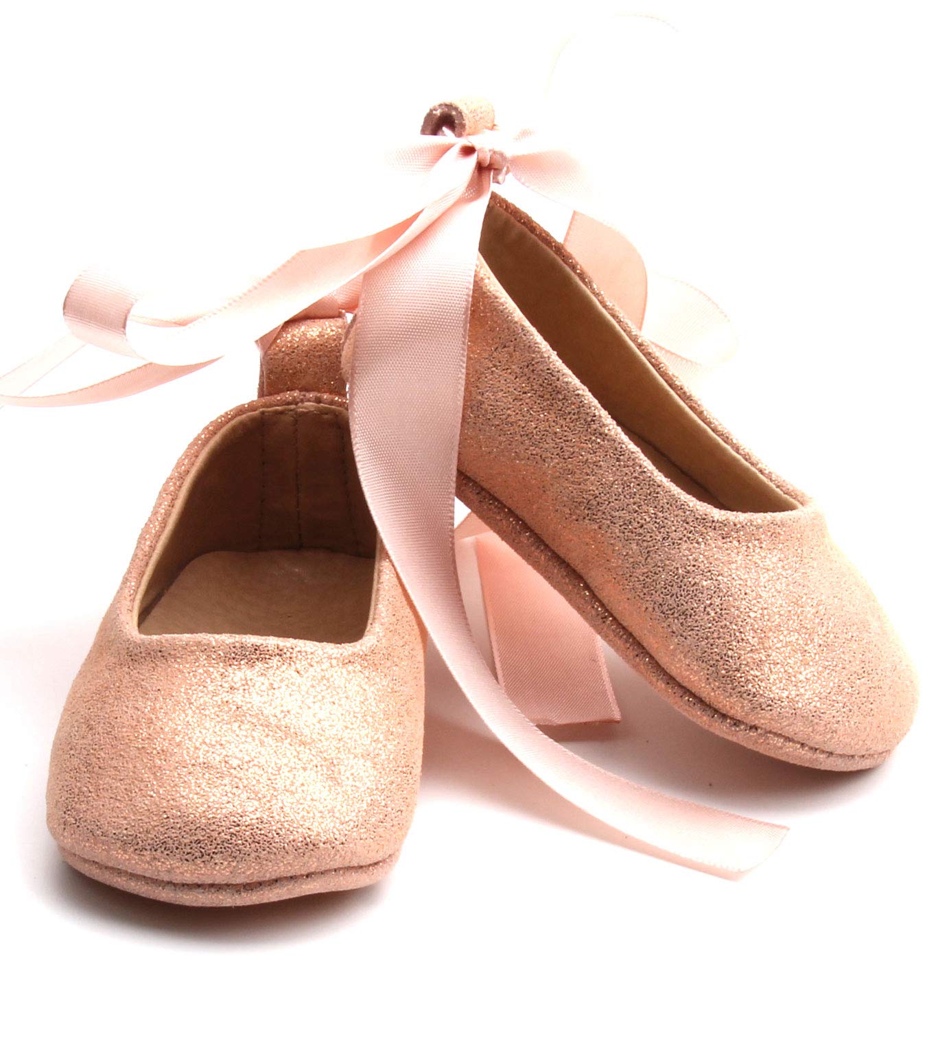 Girls' Sparkle Ballet Shoes for Toddlers & Baby - Glitter Dance Shoes for Ballet Class, Recital, Dress Up & Playtime