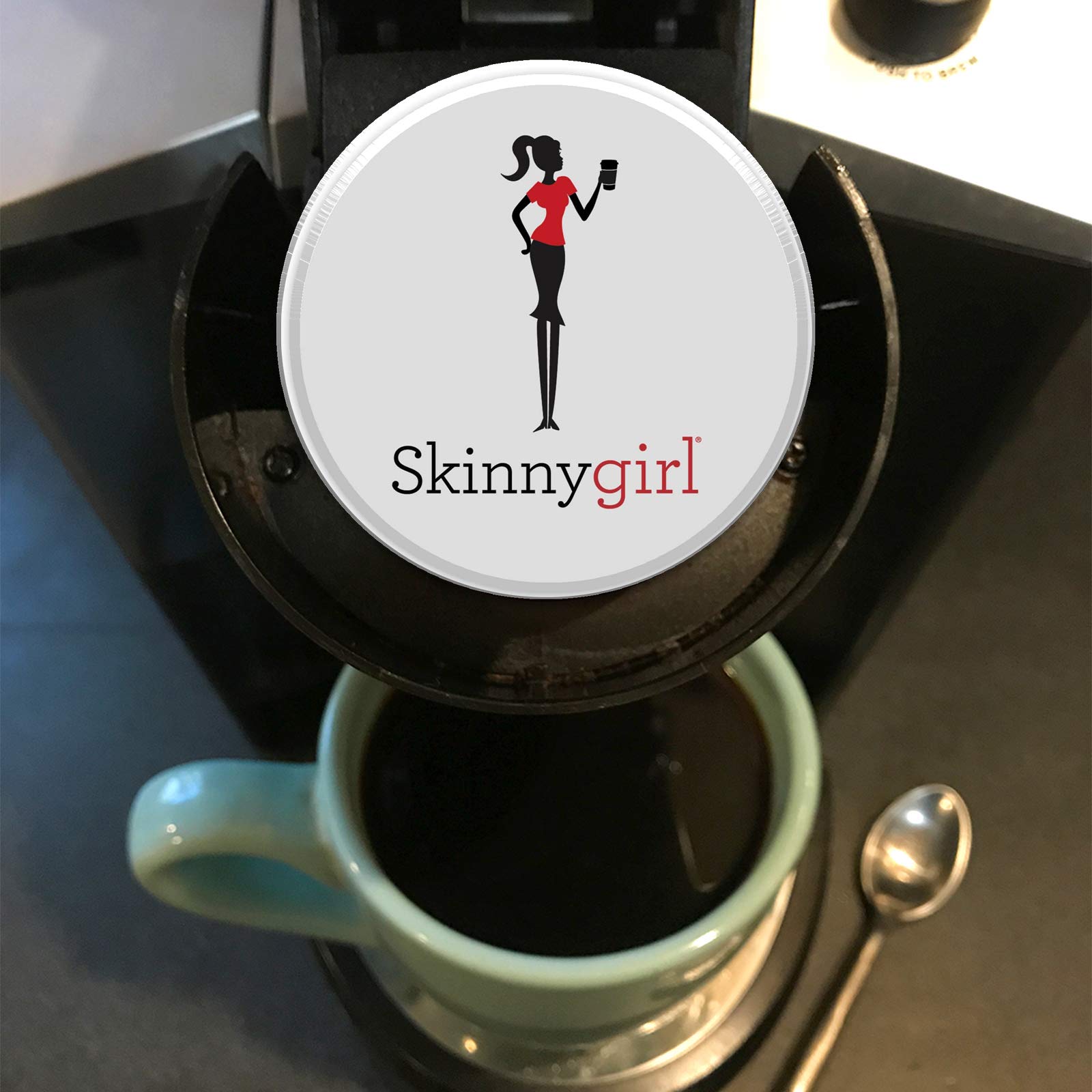 Skinnygirl Coconut Macaroon Flavored Coffee Pods for Keurig K-Cup Brewers - Medium Roast, Single Serve, Hot or Iced, Recyclable K-Cups (24 Count) - Perfect for Home, Office & Morning Coffee Break