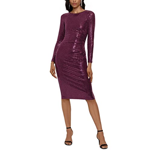 Betsy & Adam Women's Metallic Sequined Cocktail Dress for Party, Evening Events & Special Occasions | Elegant Formal Dress for Night Out, Wedding Guest & Holiday Parties