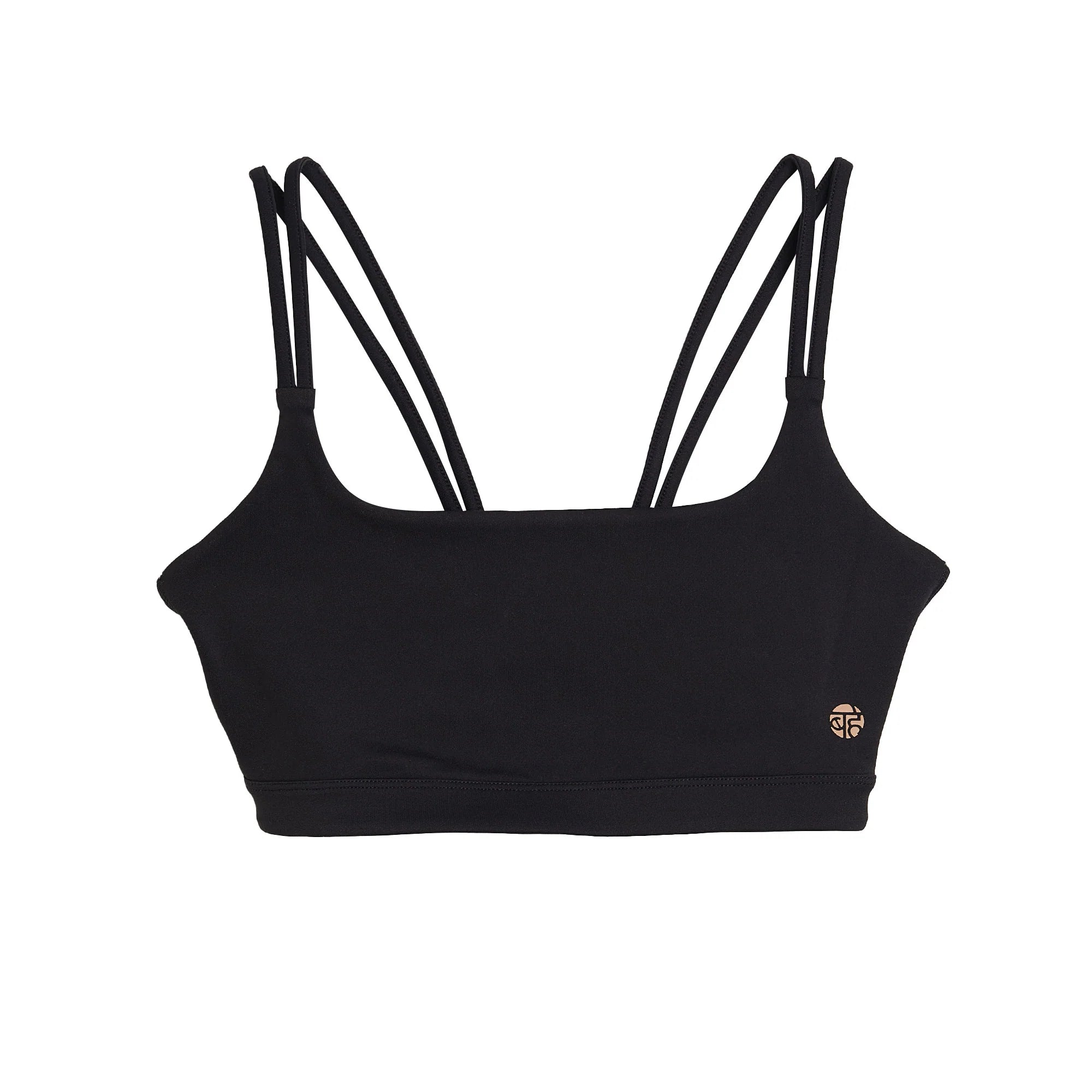 BAHE Dinamica Strappy Active Bra for Women - Breathable Workout Sports Bra, Comfortable Yoga & Running Bra in Black - Perfect for Gym, Fitness & High-Intensity Training
