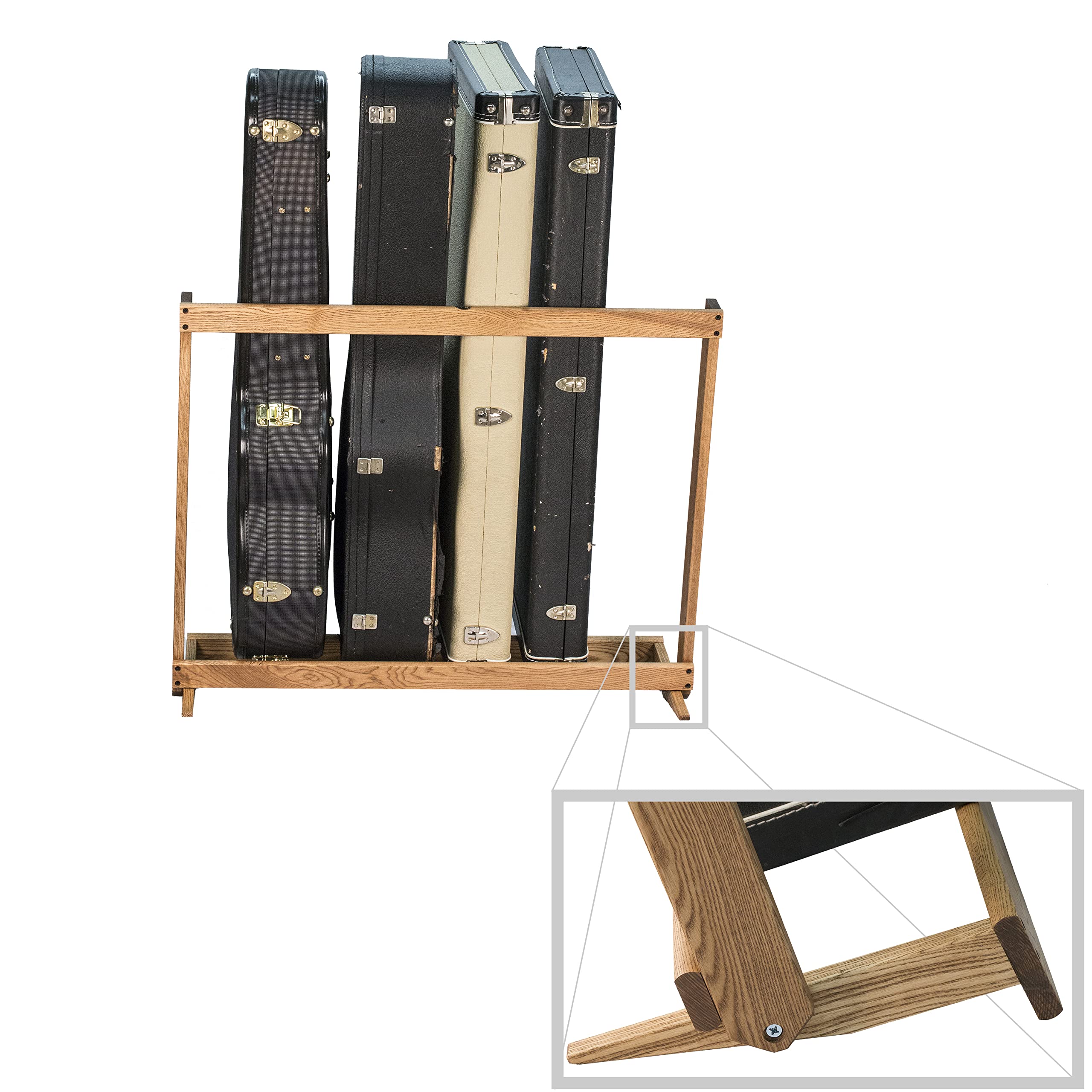 String Swing CC29 Folding Hardwood Guitar Case Rack - Premium Guitar Stand for Acoustic & Electric Guitars - Perfect for Home, Studio & Stage Use