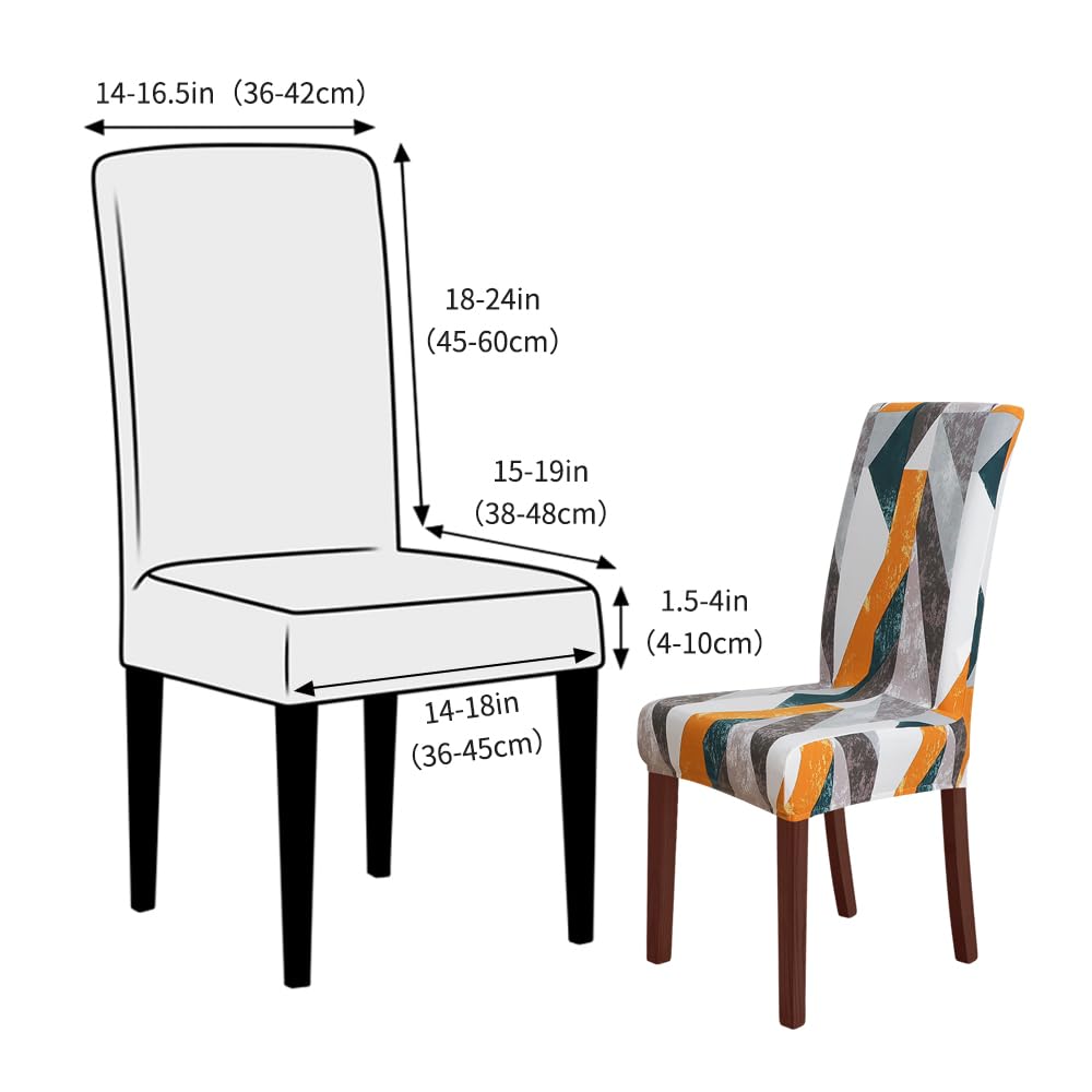 FORCHEER Stretch Dining Chair Covers Set of 6 - Classic Parsons Slipcovers for Kitchen & Dining Room - Washable Spandex Fabric Chair Protectors - Perfect for Home, Restaurant, and Party Decor