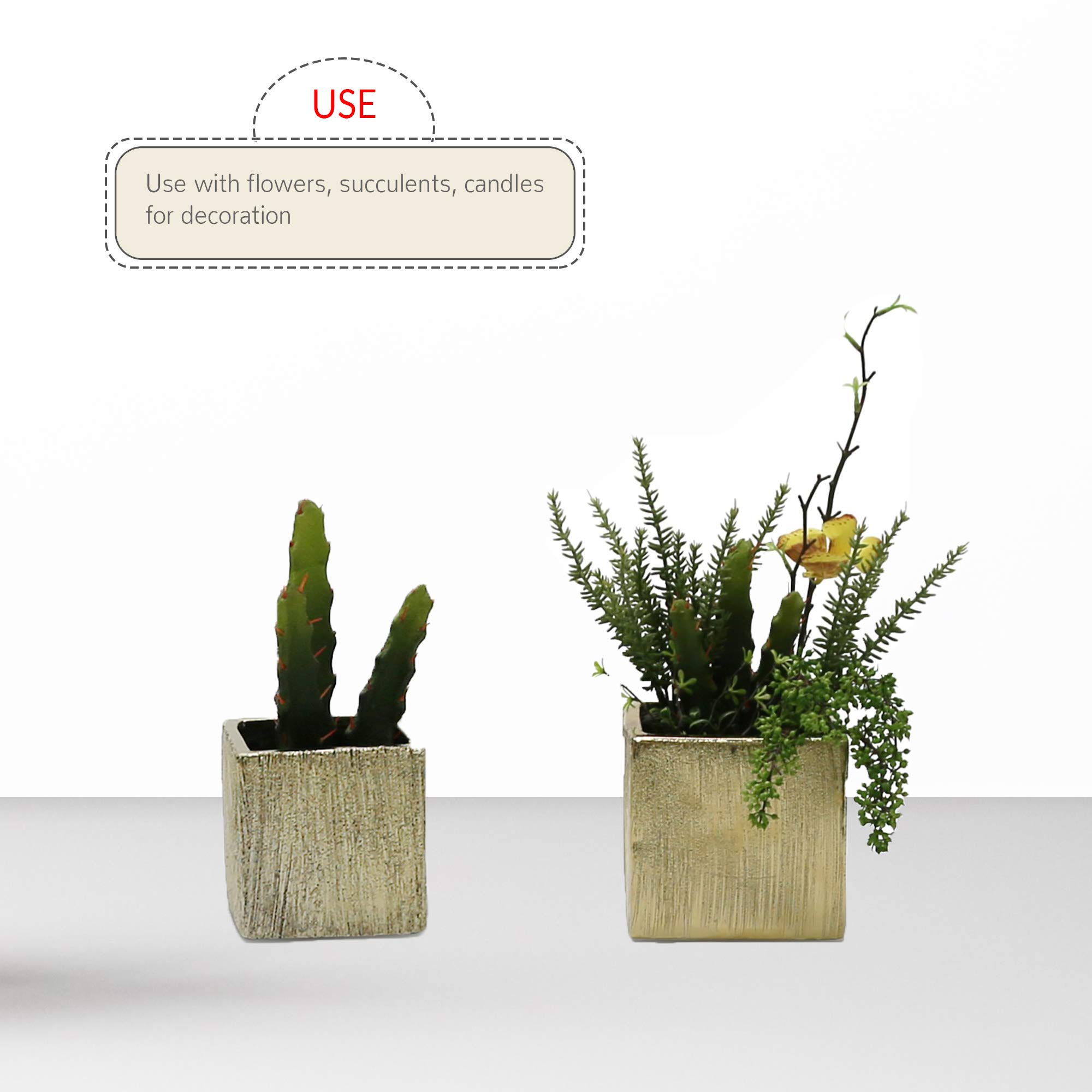 Modern Ceramic Cube Vase - 5.5