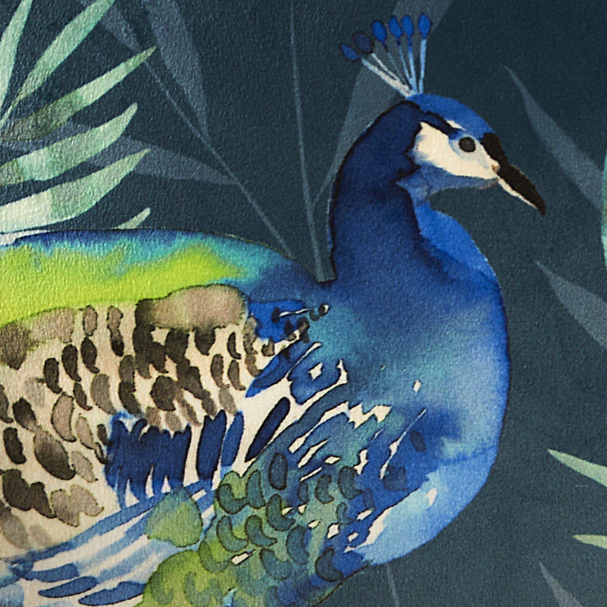 Soiree Peacock Jungle Cushion Cover - Teal Blue Bohemian Throw Pillow Case for Living Room, Bedroom Decor - Perfect for Home, Sofa, Chair & Outdoor Use
