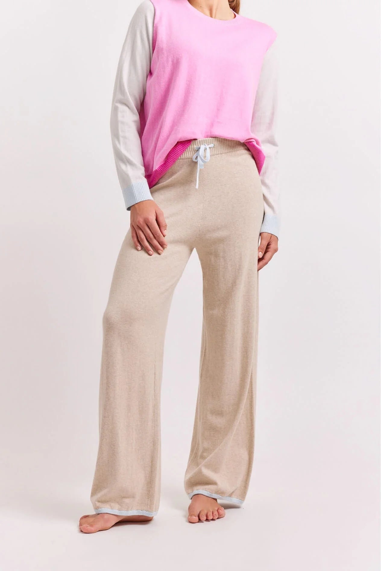 Premium Eton Cotton Cashmere Pants in Vellum - Soft & Comfortable Men's Dress Pants for Business & Formal Occasions