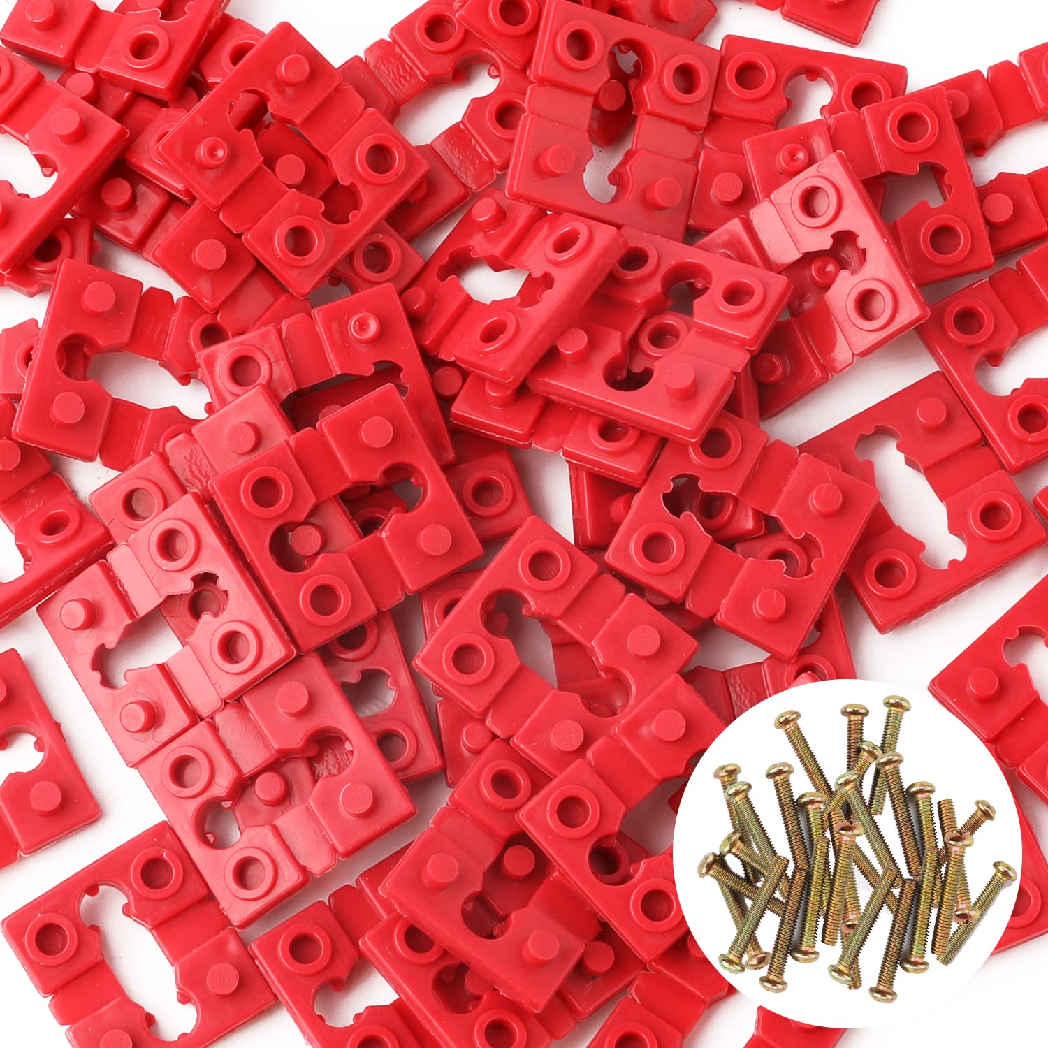 72PCS Outlet Spacers with Screws - Plastic Electrical Socket Shims for Switch & Receptacle - Home & Industrial Use (Red)