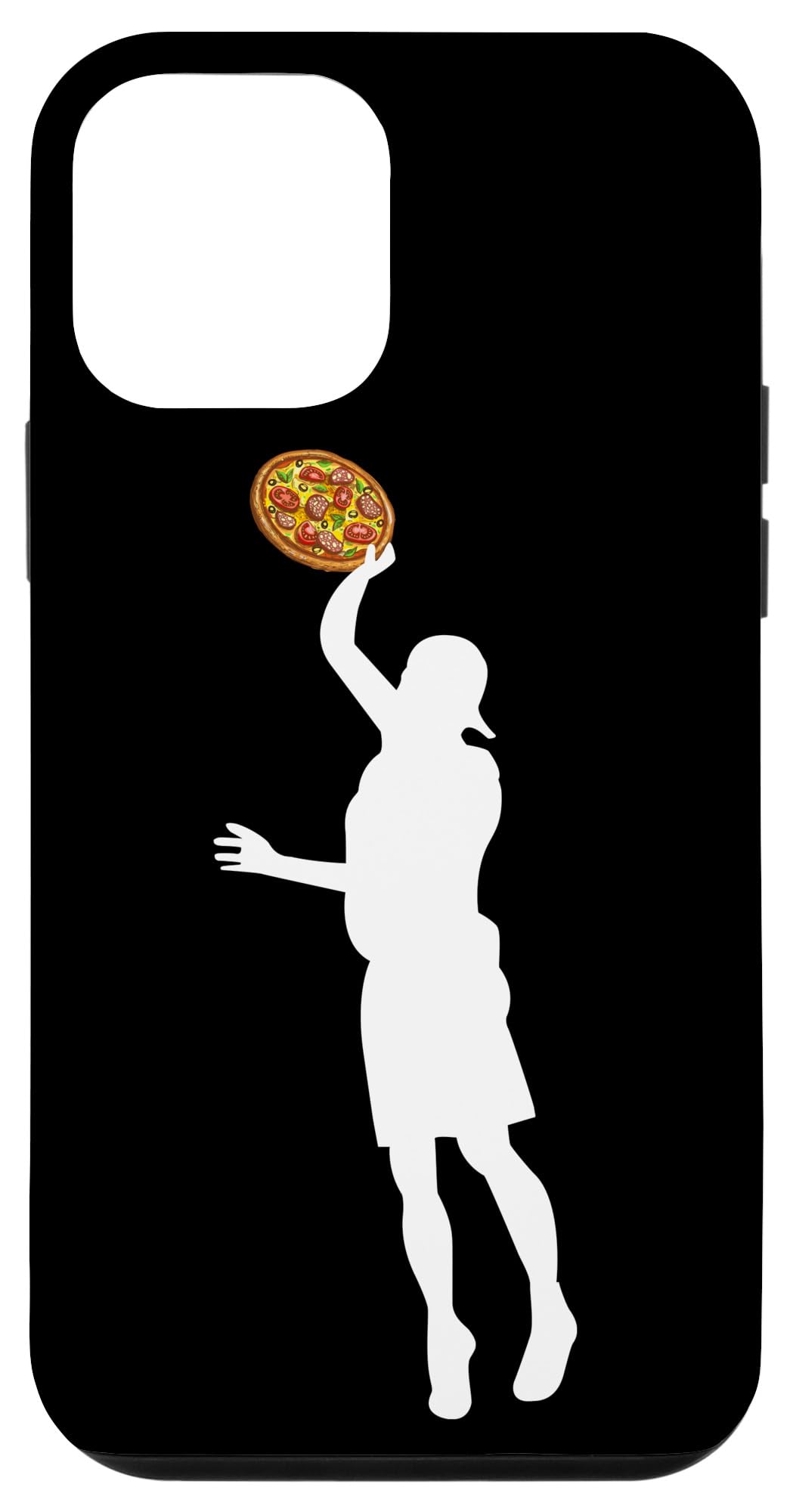 iPhone 12 Mini Case with Pizza & Ultimate Frisbee Player Design - Durable Disc Golf Game Phone Cover for Sports Enthusiasts | Perfect for Outdoor Activities, Gaming Events & Casual Use