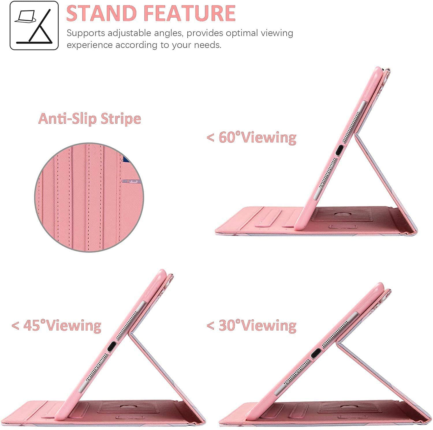Premium PU Leather iPad Mini Case (1/2/3/4/5) - Smart Wake/Sleep, Folio Stand with Card Slot | Sunset Beach Design | Perfect for Work, Travel & Home Use