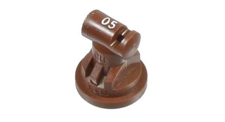 TeeJet Turbo TT11005-VP Wide Angle Flat Fan Visiflo Spray Nozzle - 110° Coverage - 0.5 GPM Flow Rate - Brown (12 Pack) - Ideal for Agricultural Spraying, Crop Protection & Lawn Care Applications